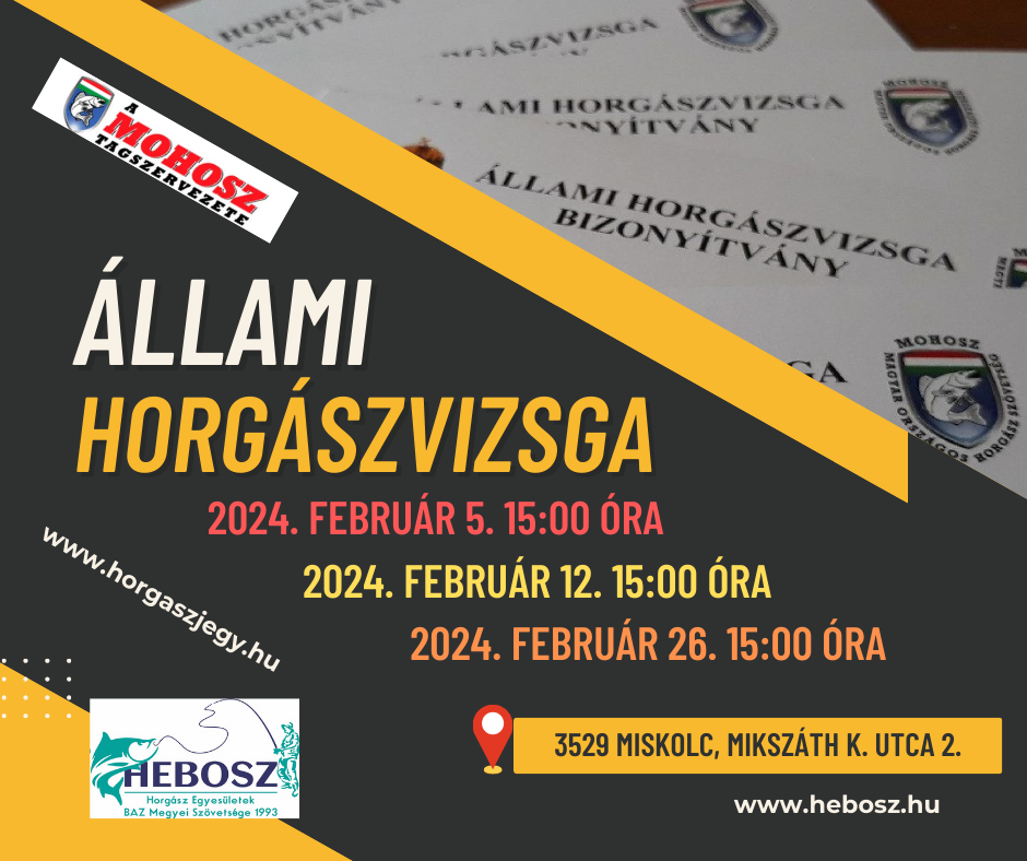 HEBOSZ Horg sz Egyes letek B. A. Z. Megyei Sz vets ge