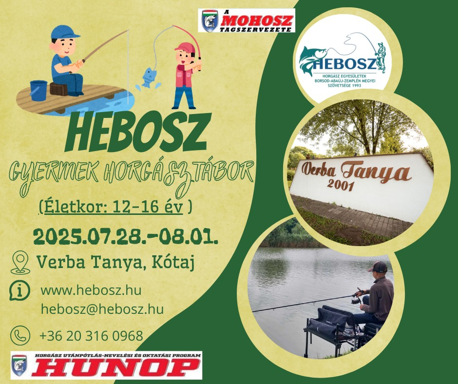 HEBOSZ-GYERMEK HORGÁSZTÁBOR 2025.